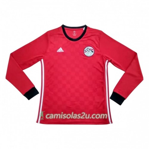Camisolas de futebol Egito Equipamento Principal Copa do Mundo 2018 Manga Comprida Camisolas de futebol Egito Equipamento Principal Copa do Mundo 2018 Manga Comprida